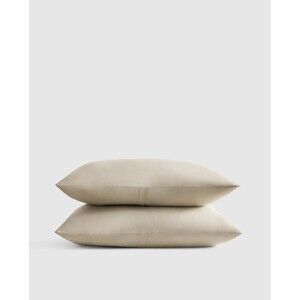 Quince Organic Cotton Percale Sham Set King Toffee 2 Shams NWT OEKO-TEX NEW